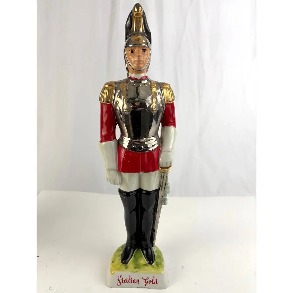 Vintage Italian Sicilian Guard‎ Ceramic Decanter 1960s Barware 18